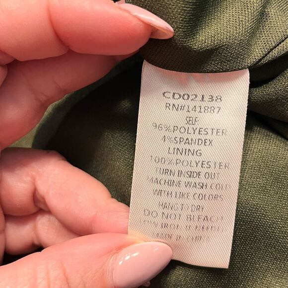 Seek The Label Olive Green Bubble Hem Mini Dress Sz M - Picture 8 of 10